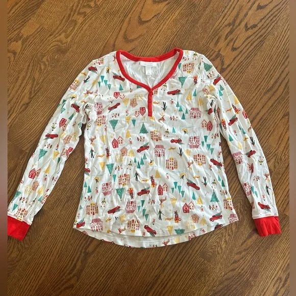 LC Lauren Conrad Women’s Holiday Village Pajama Set - Picture 7 of 12